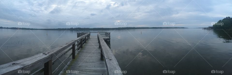 Perfect time of day . View of lake blackshear when its peaceful and calm 