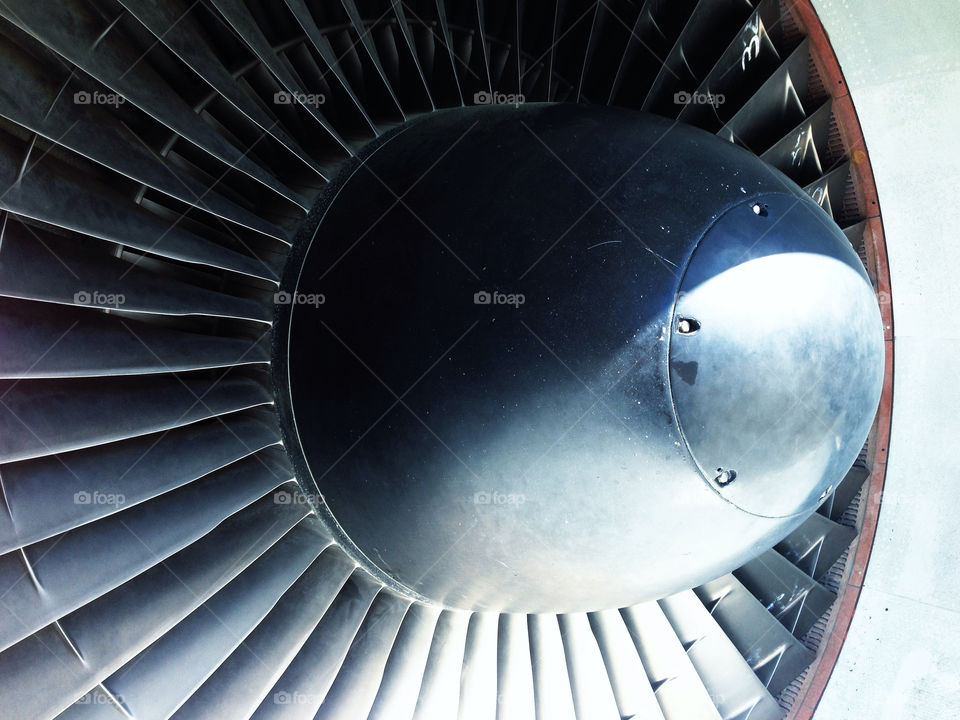 Steel jet turbine engine of a Boeing 747