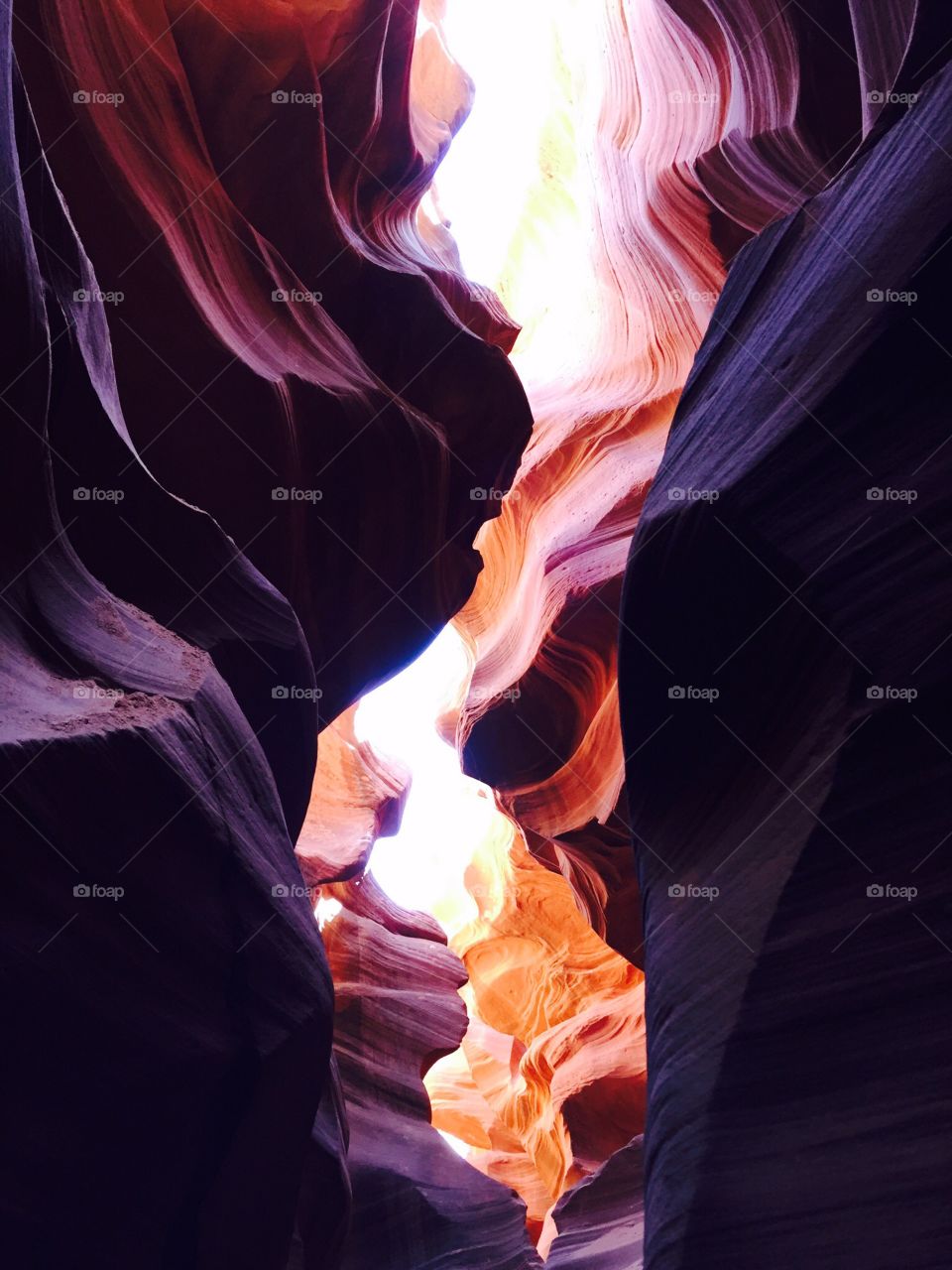 Antelope Canyon in purple and orange