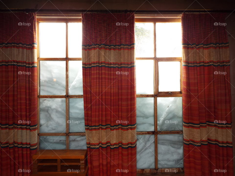 Snow levels.  Timberline Lodge on Mount Hood.