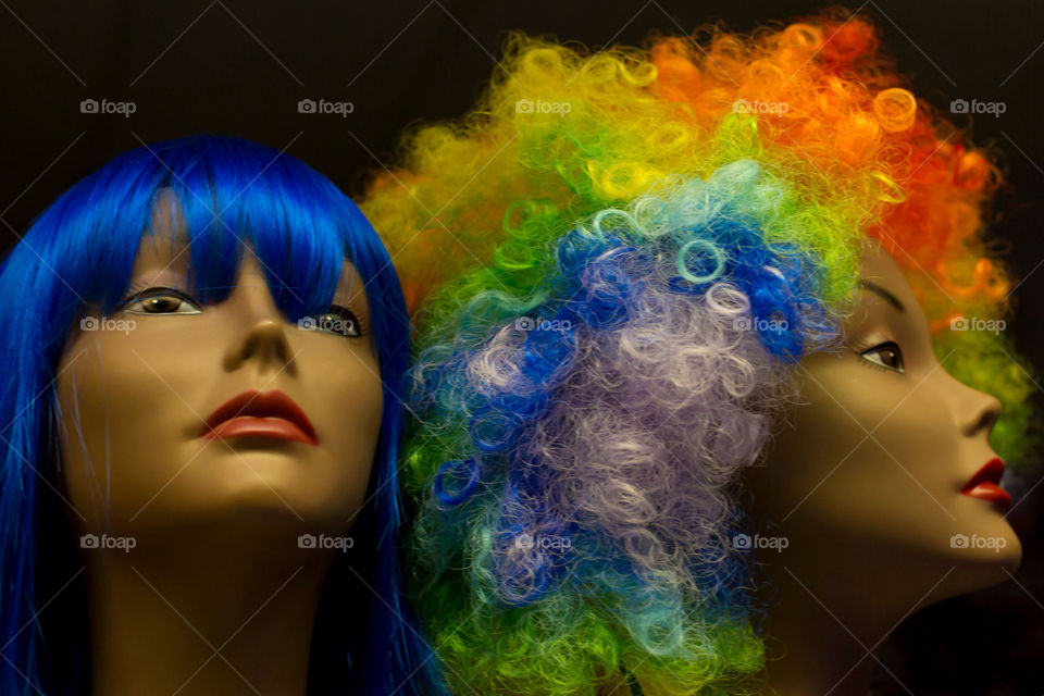 fashion rainbow colorful wig by kingrum