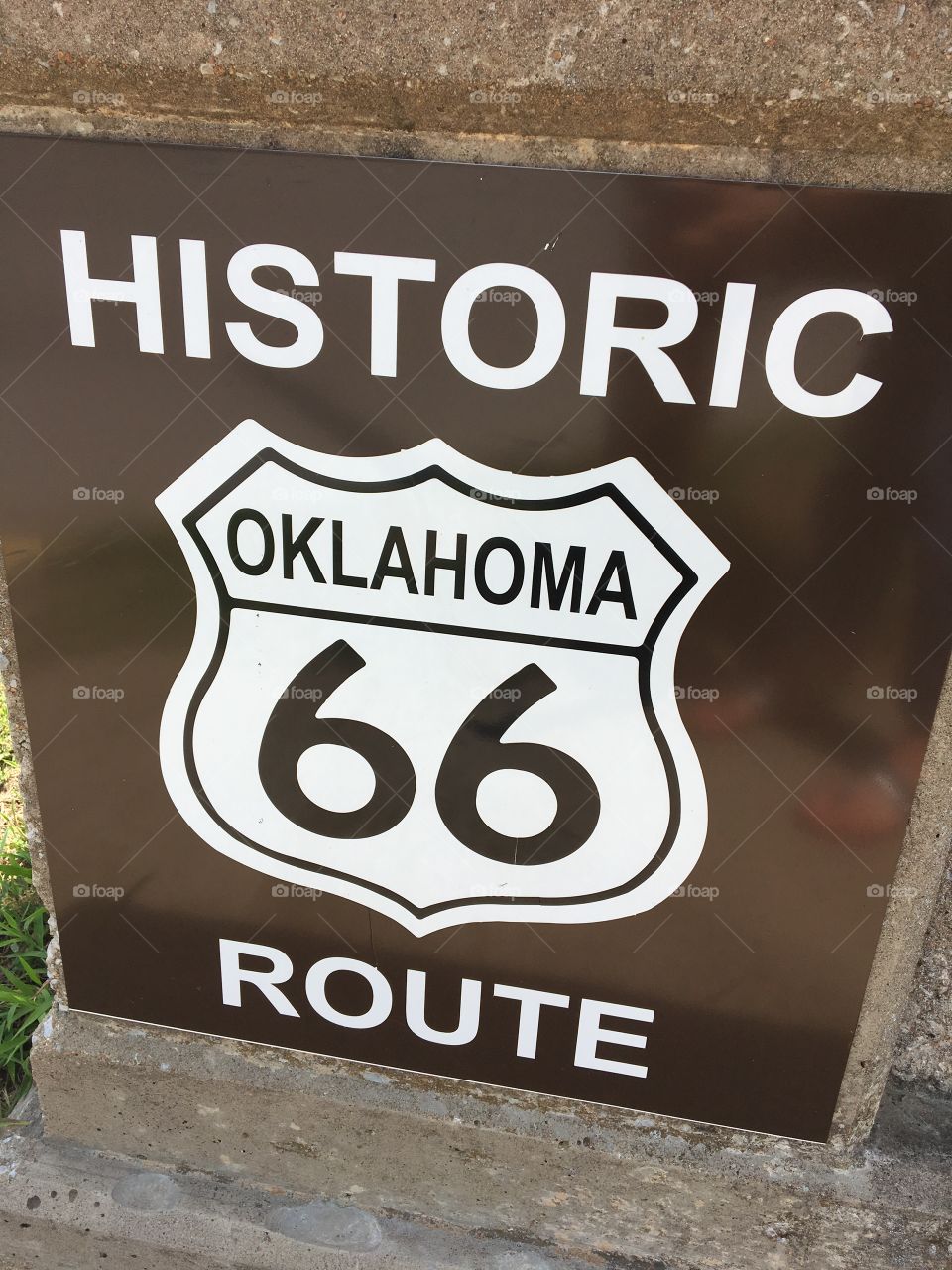 Historic Route 66 Sign in Oklahoma 