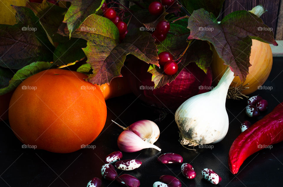 still life with vegetables