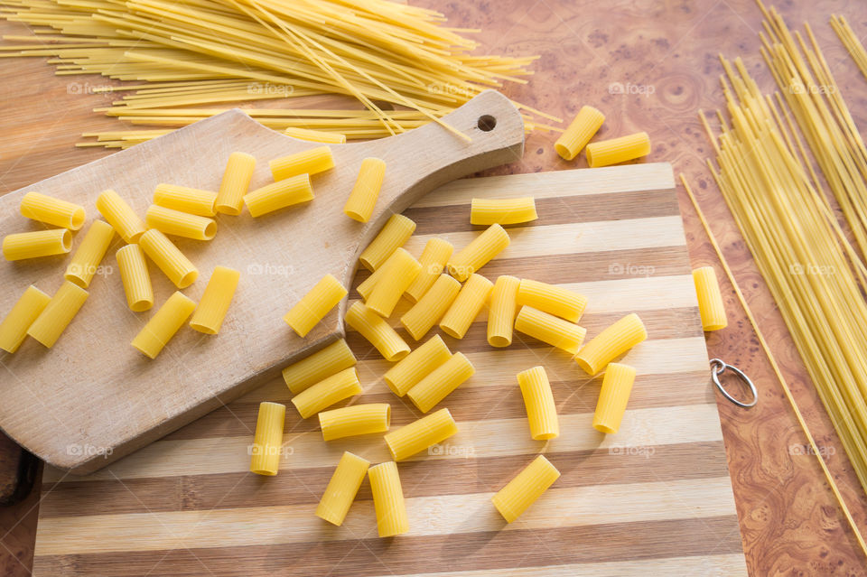 Different types of pasta