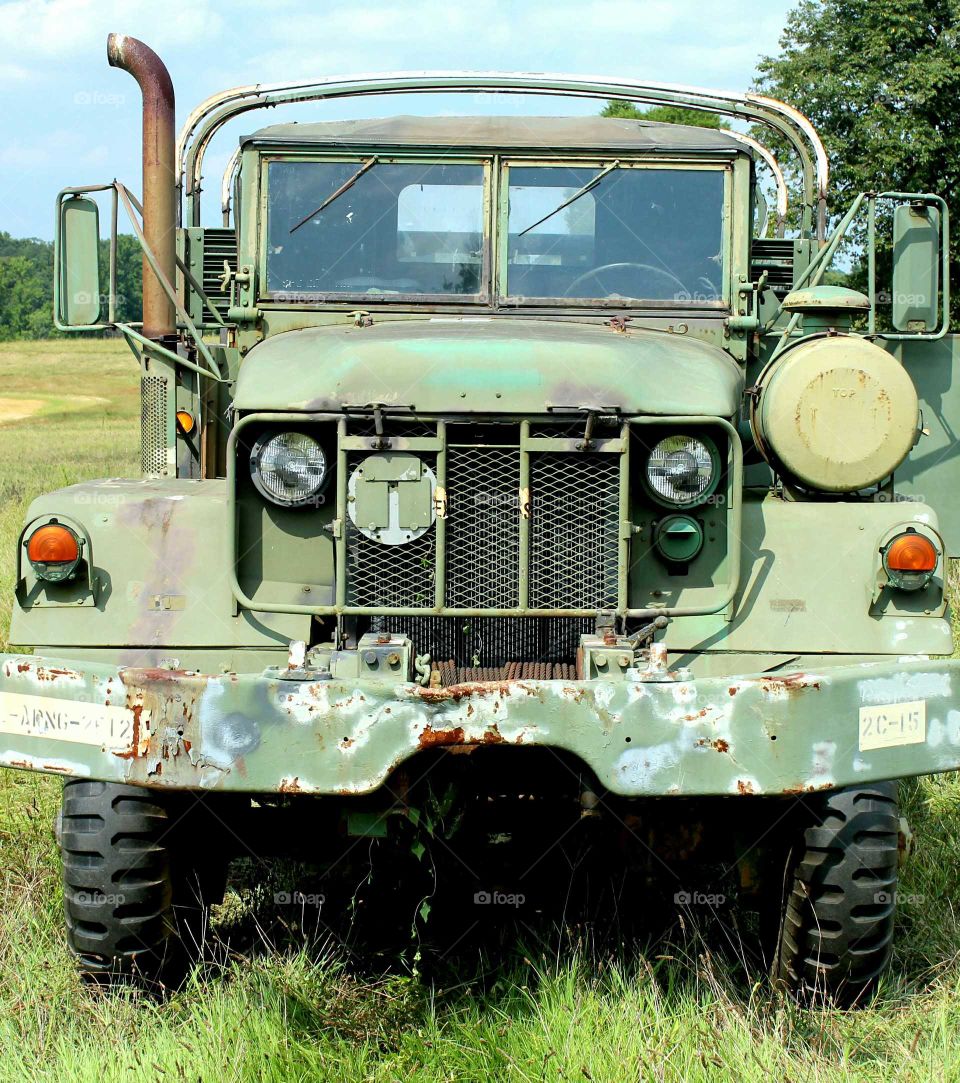 5 Ton Military Truck Front End Closeup