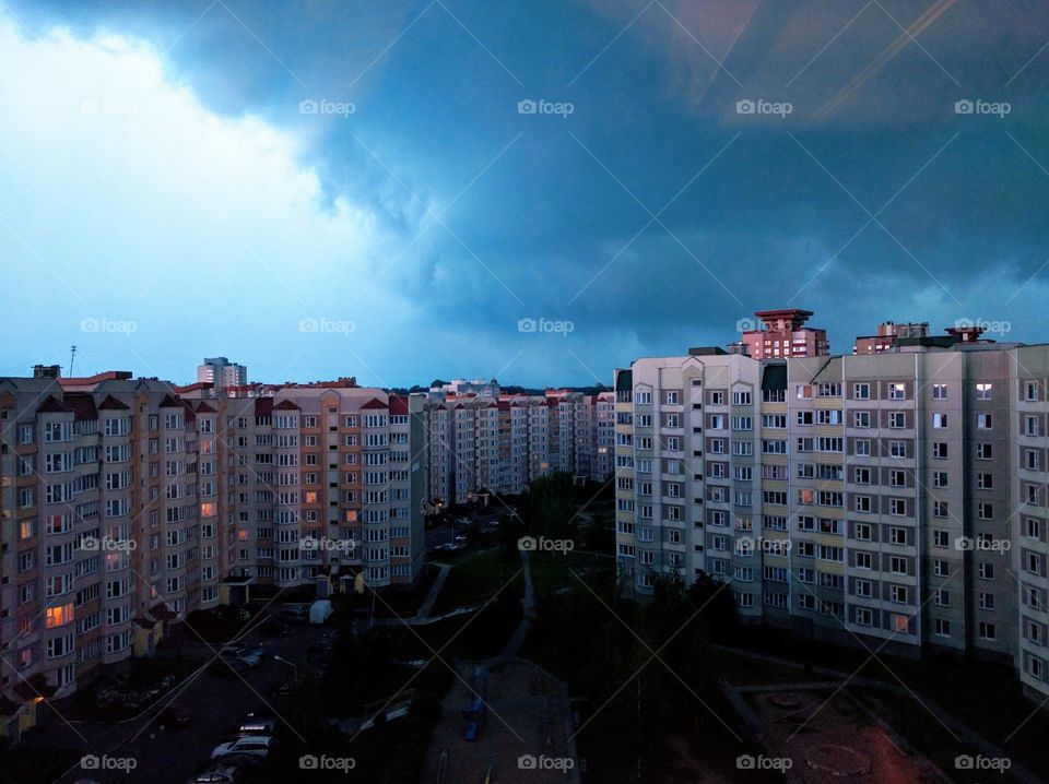 Raining sky in Minsk.