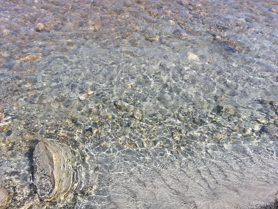 View of stream flowing water