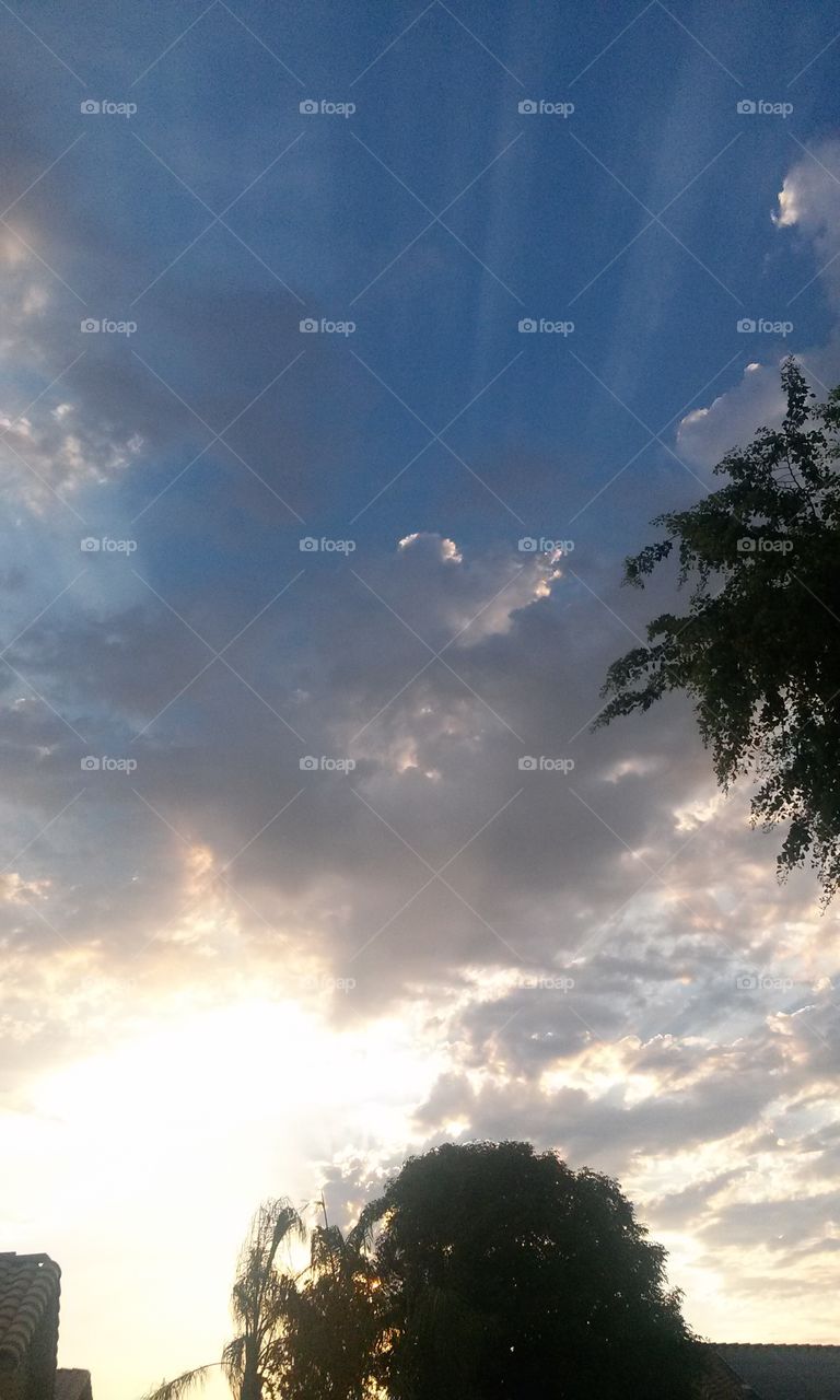 Images in Clouds , Colors Within 
Beautiful in Beauty Rolling in
Trees were Swaying Strong Wind
Faces Showing , Odd looking 
Beams of Rays, Look at them .