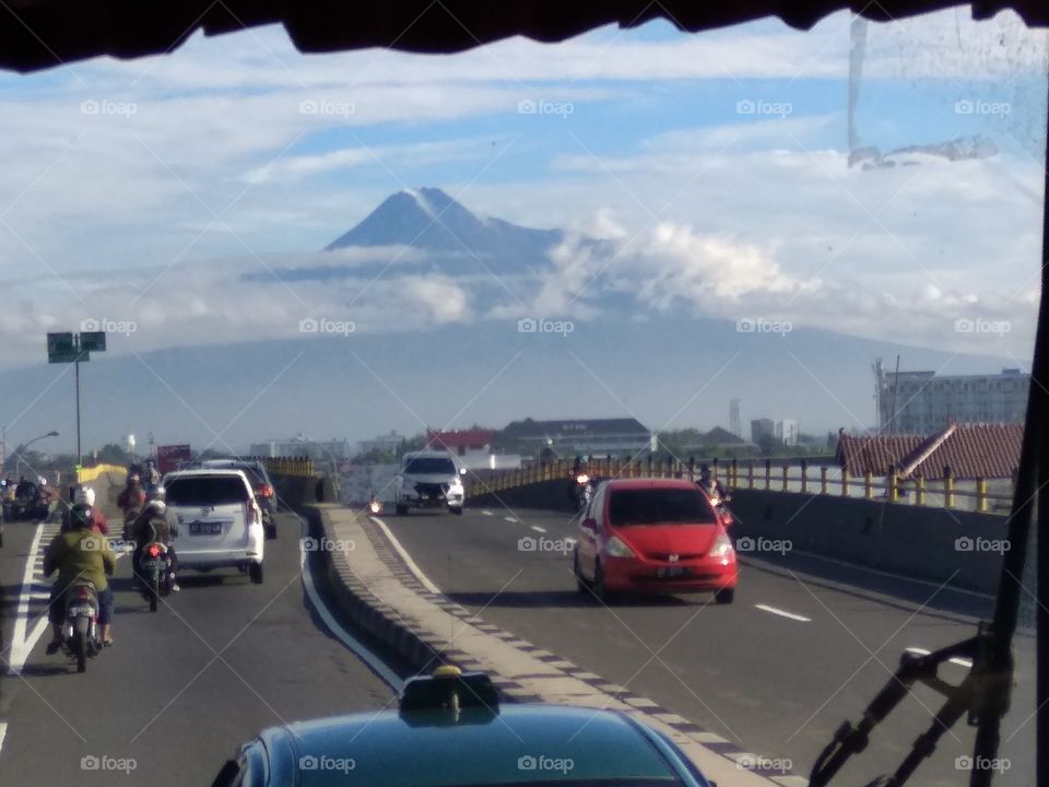 Merapi in the morning