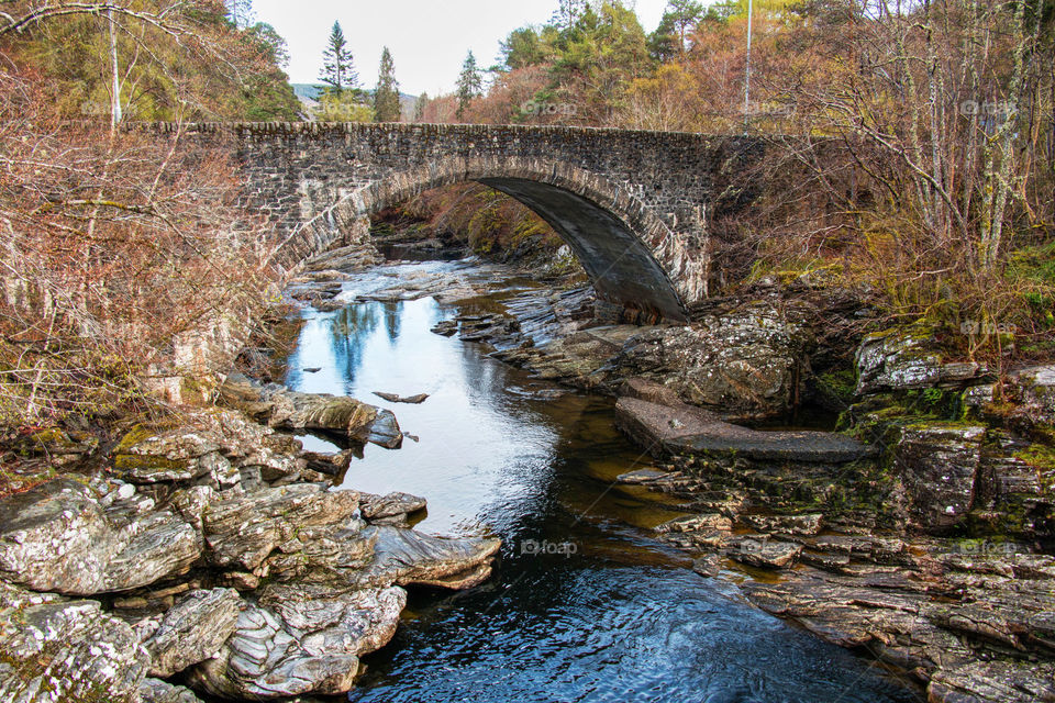 Stone bridge over the river