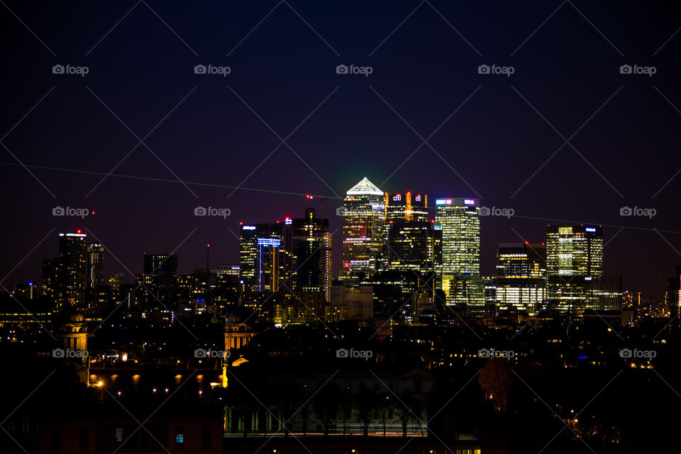 A beautiful night scene of London, United Kingdom. Artistic, colorful photo of a city.