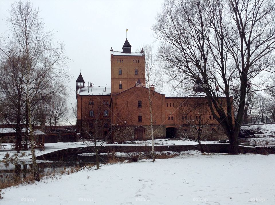 Radomyshl Castle in wintertime