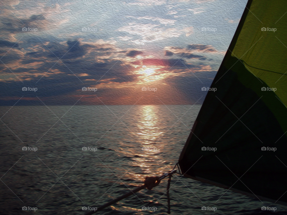 clouds sun see sailing thessaloniki by jnen