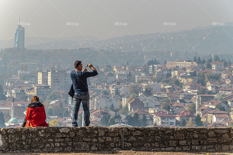 Shooting Sarajevo under polluted fog
