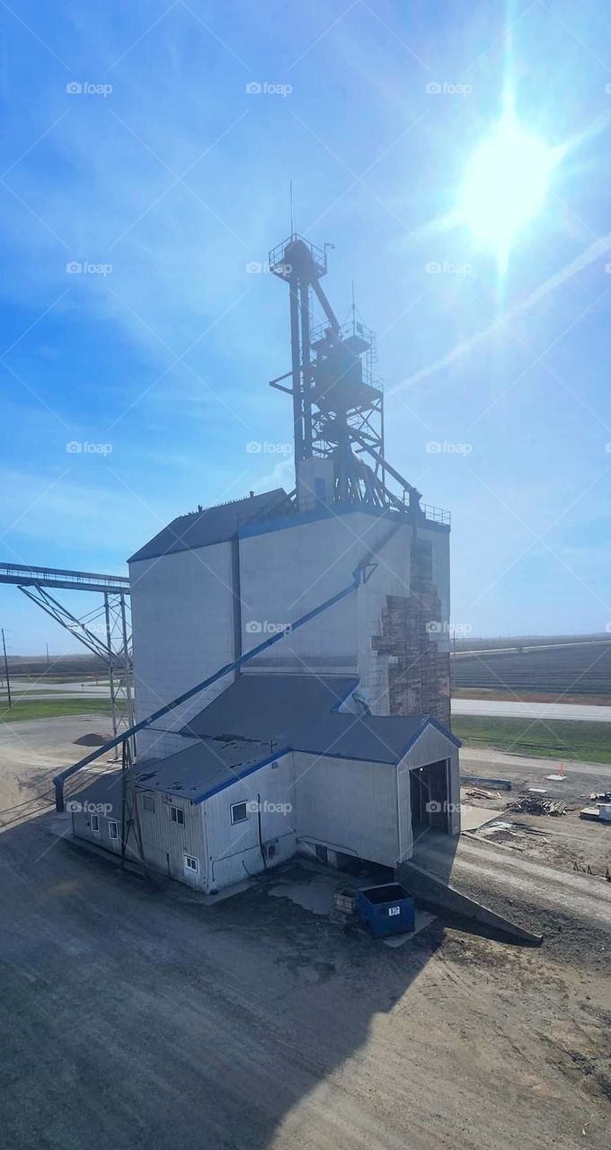 Grain elevator in the country