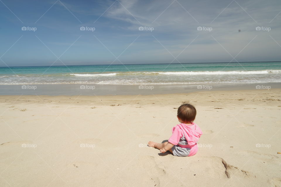 Baby on the  beach
