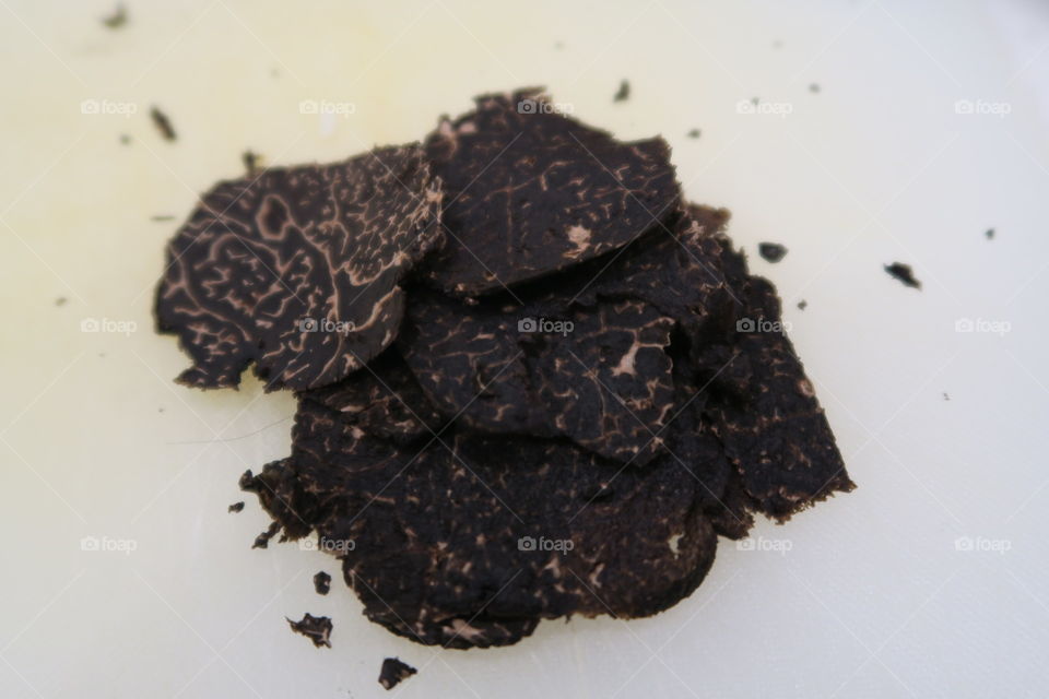 Black truffle, perigord,Truffle time, food, kitchen, home cooked, gourmet, Black truffle, perigord,Truffle time, food, kitchen, home cooked, truffles, pasta., Wooden board, Cheese, truffles, pasta. Shaved truffle, sliced, slices