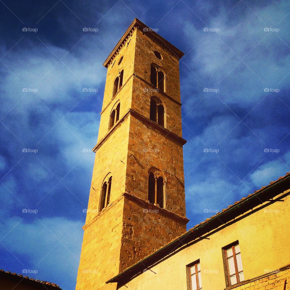Bell Tower. Volterra, Tuscany, Italy.