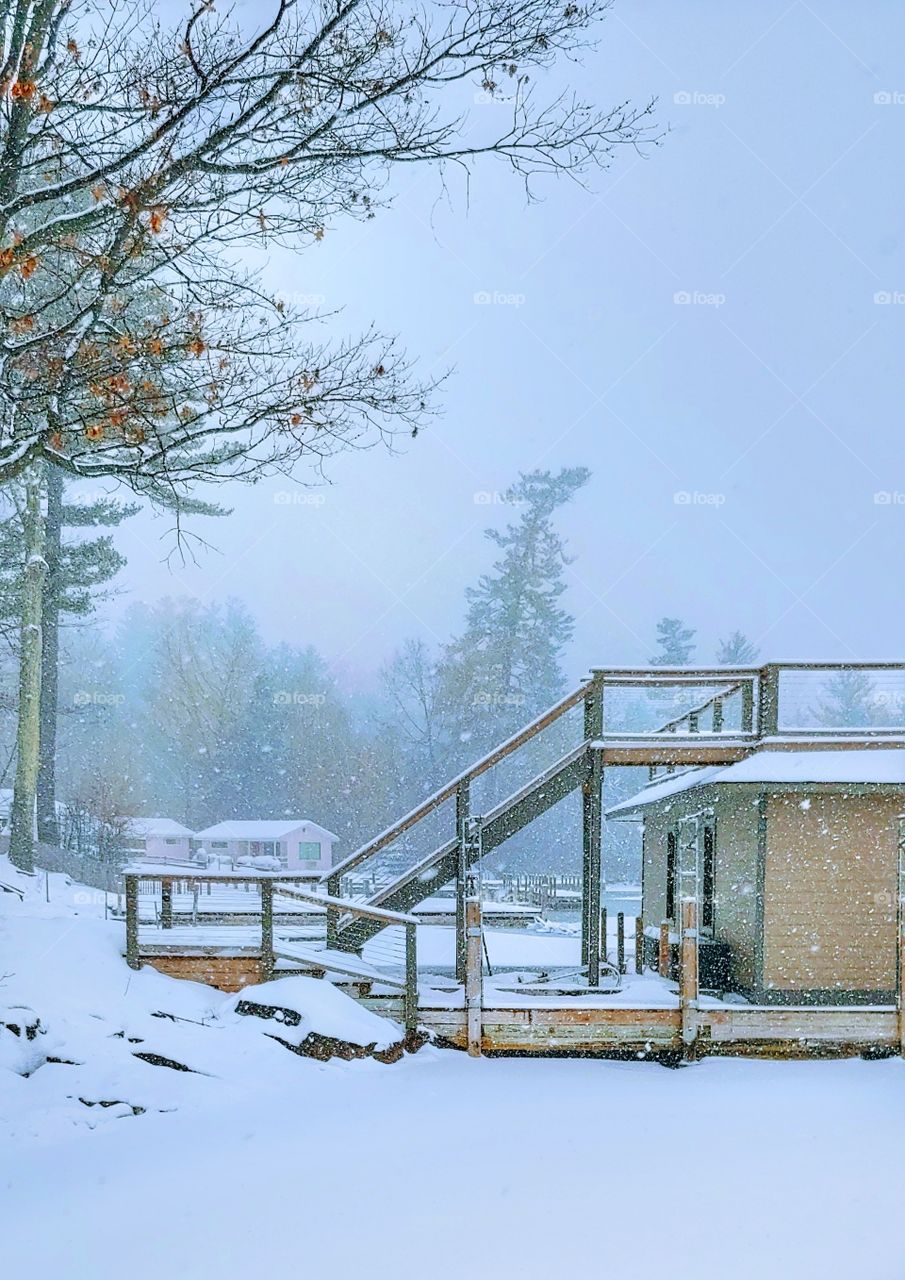 Boathouse in winter!