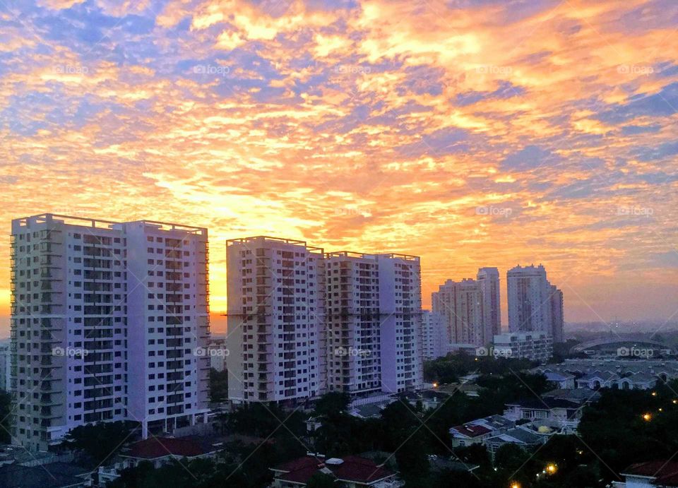 sunrise in ho chi Minh city