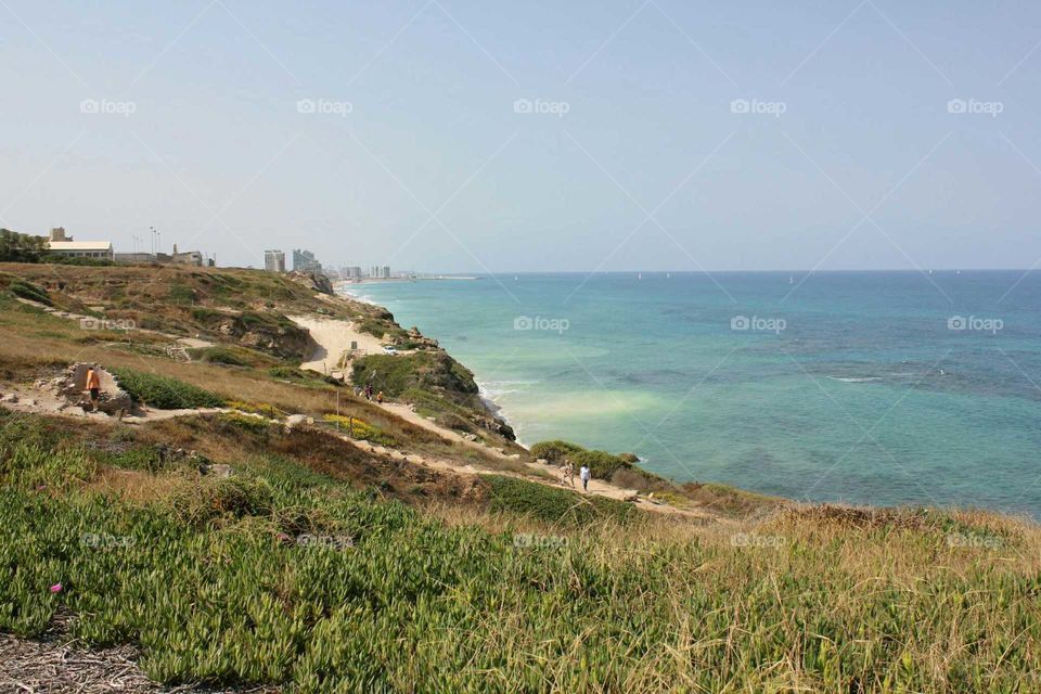 Apollonia National Park in Israel. View of Herzliya