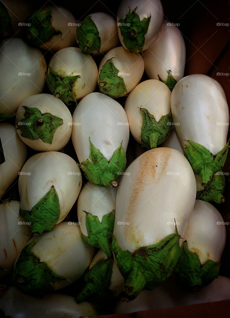 white eggplants