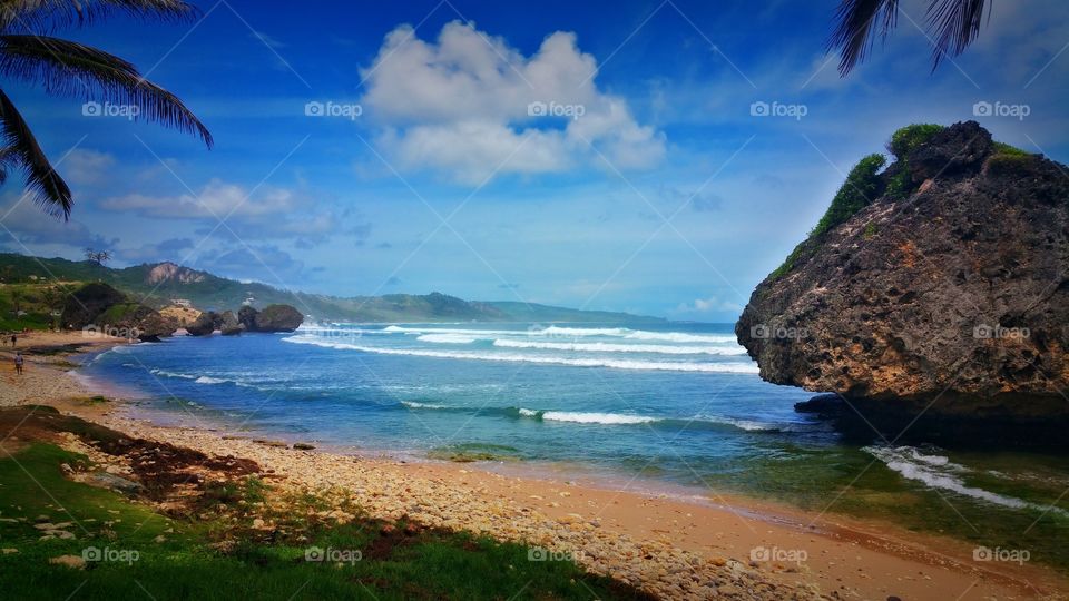 beautiful boulders on beach.. Bathsheba Barbados