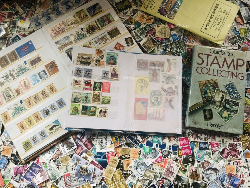 My stamp collection. Different effect. Great hobby for my life. I think stamp collection is very attractive activity and it is very creative activity for our life. I love it. 