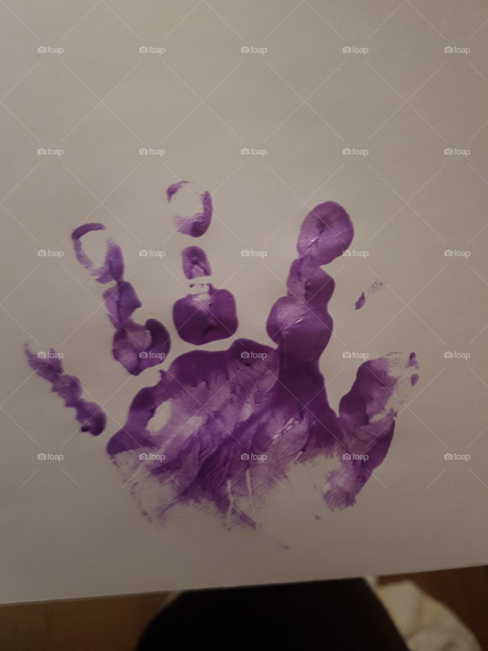 14month old baby girl hand print