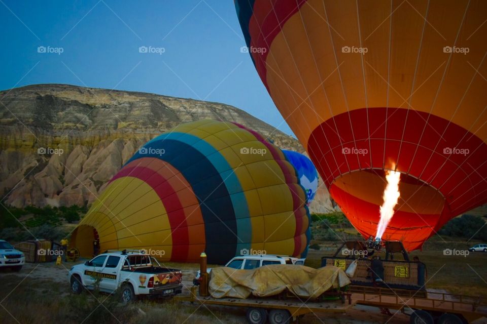 Hot air baloon in Cappadocia Turkey