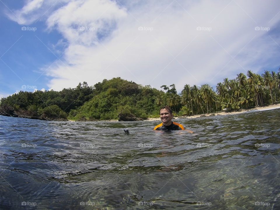 Swim and Surf at Ayoke Island in Surigao del Sur, Philippines