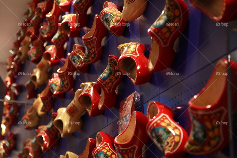 shoes arranged in pattern