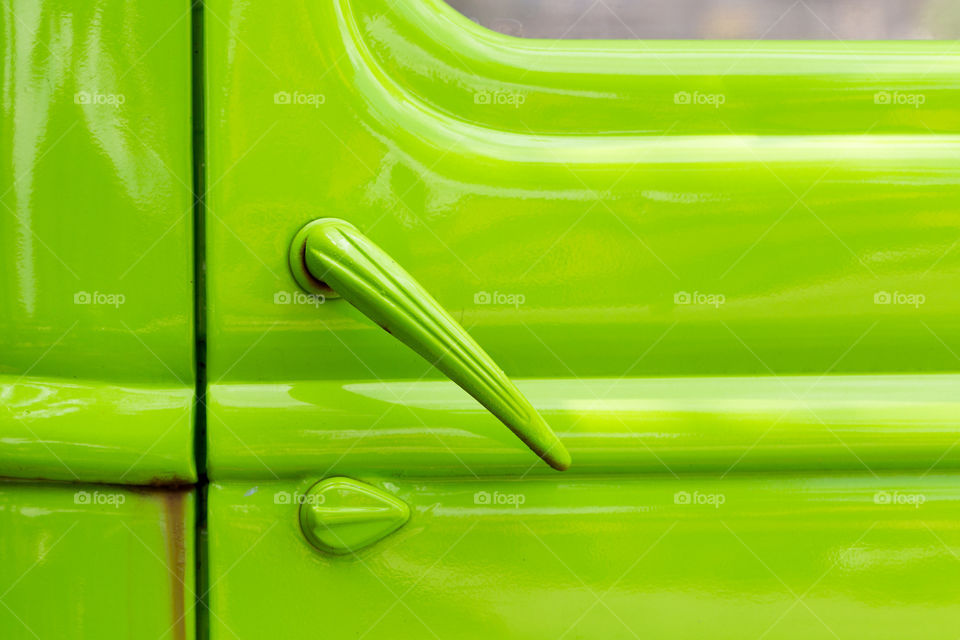 Door handle of an old truck