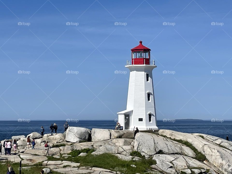 Iconic lighthouse piggies Cove Nova Scotia