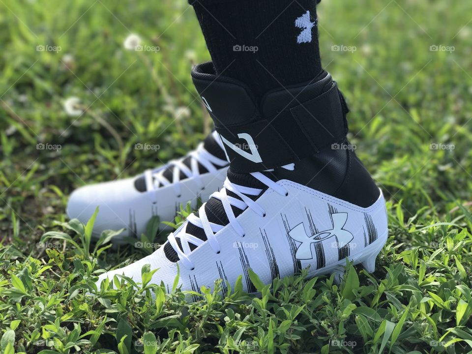 Under Armour cleats. Let football begin!
