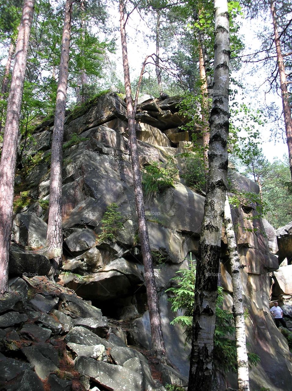 Dovbush rocks in Carpathian Mountains