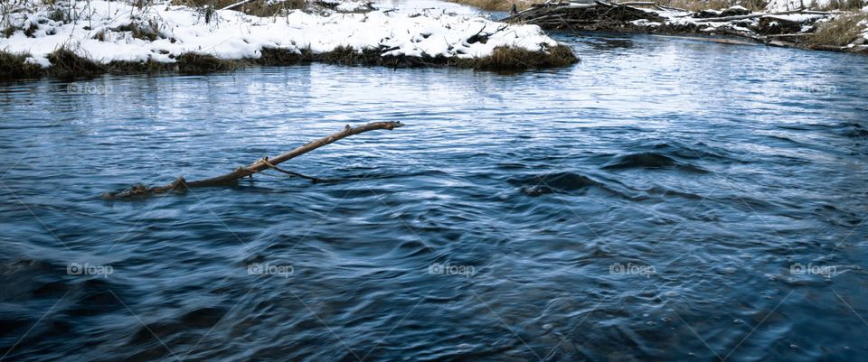 River with stick