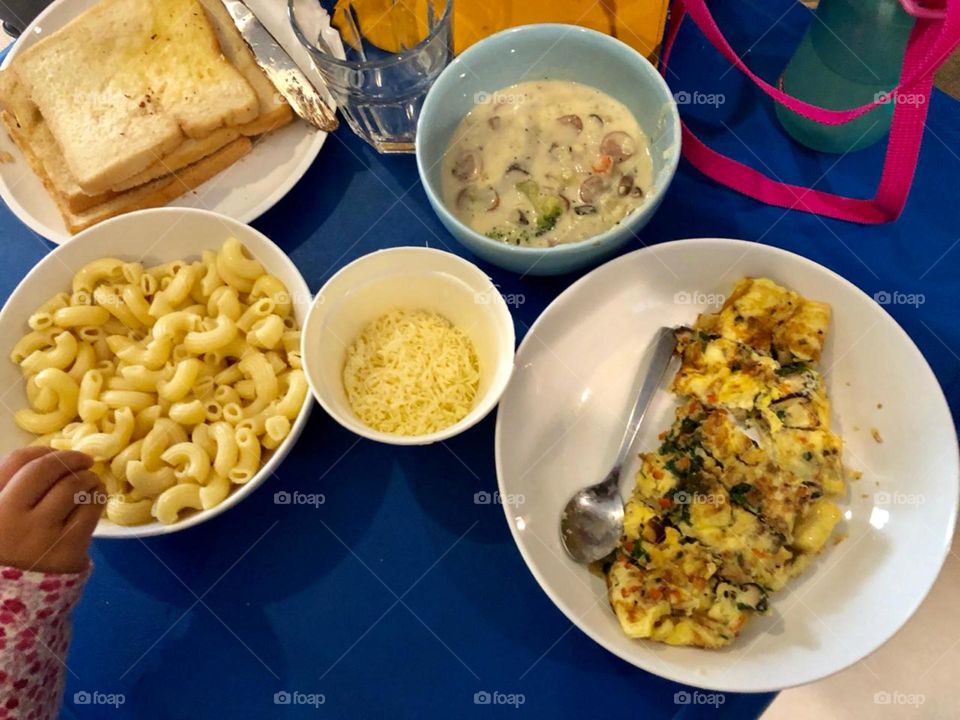 Breakfast combination..