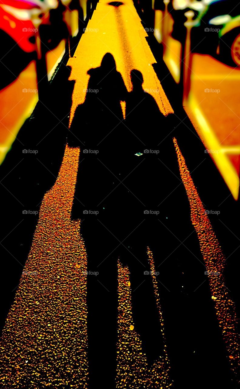 View of people shadow