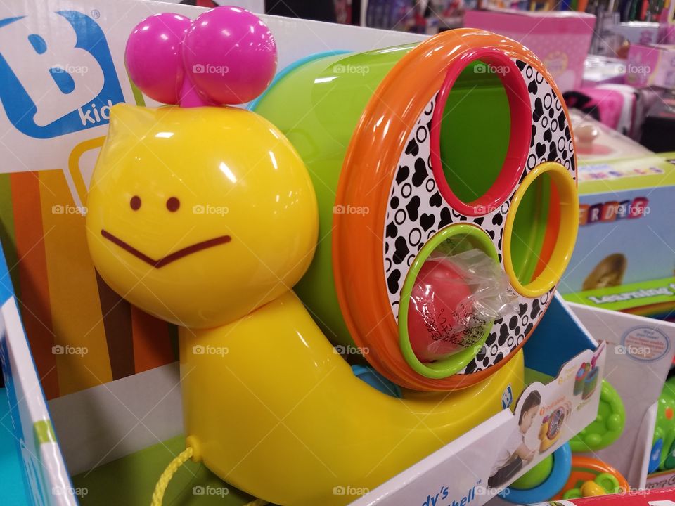 A yellow baby toy