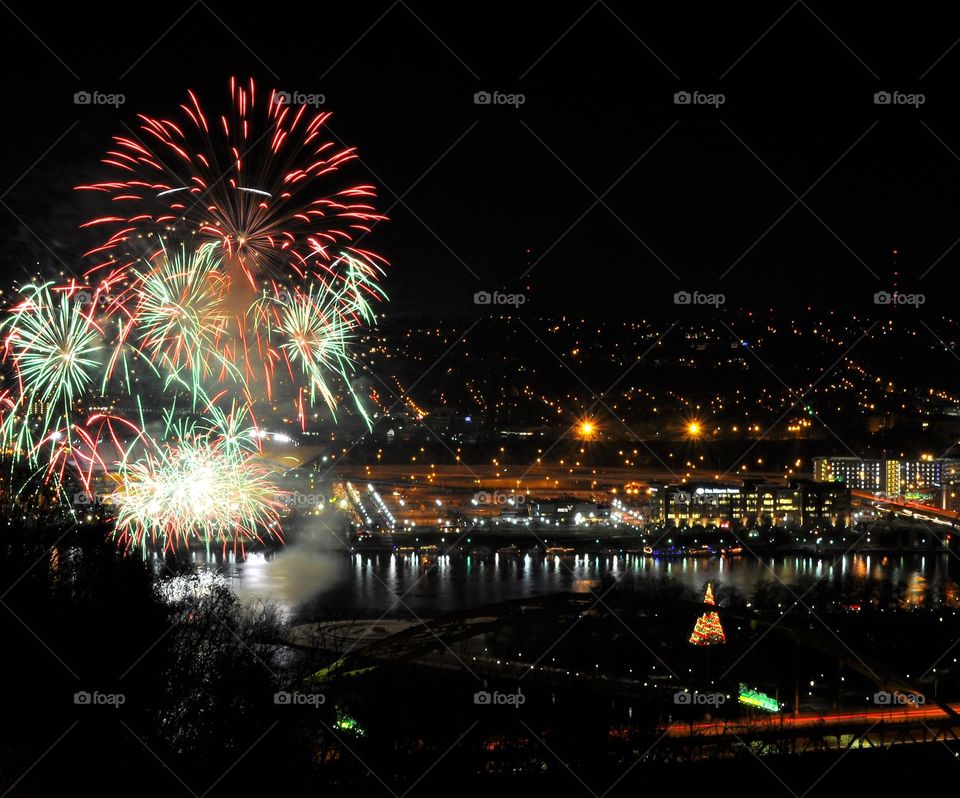 Fireworks in Pittsburgh PA, Light Up Night,