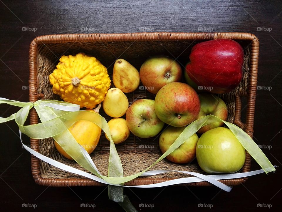 Close-up of fruits on basket