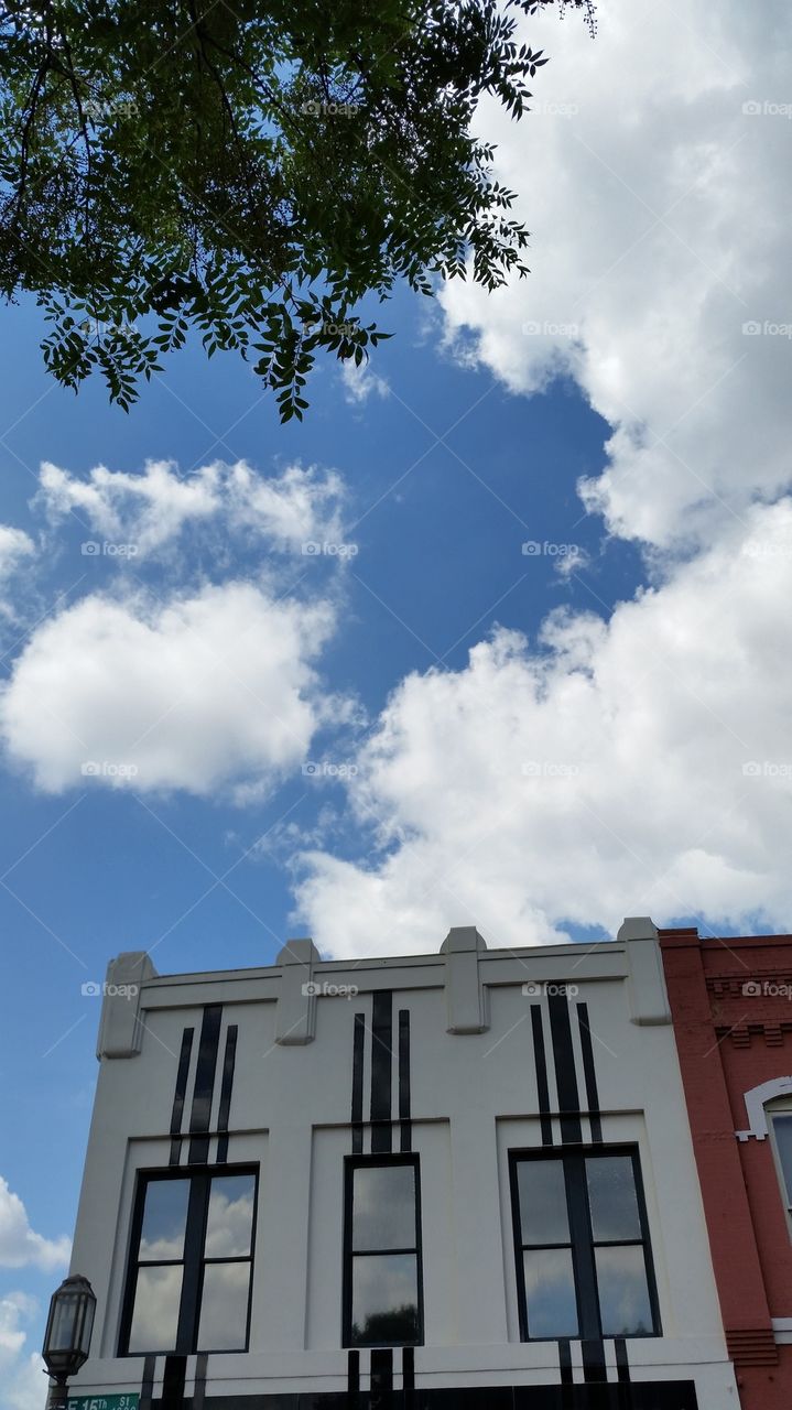 Art Deco against the Blue sky