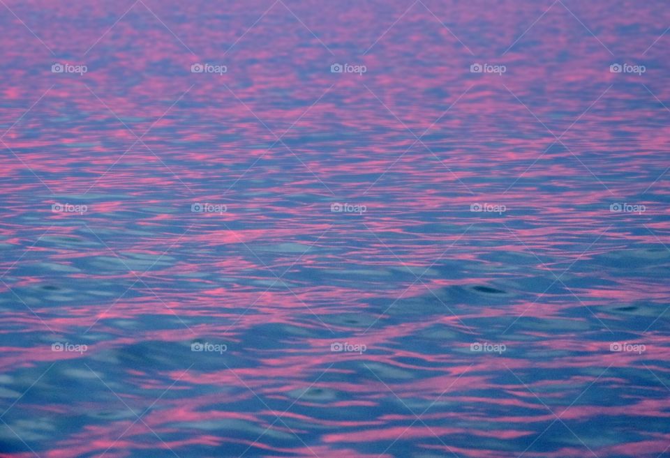 Pink Waters. A cloudy sunset on Lake Ontario's Eastern shore diffuses the red light at lower intensity