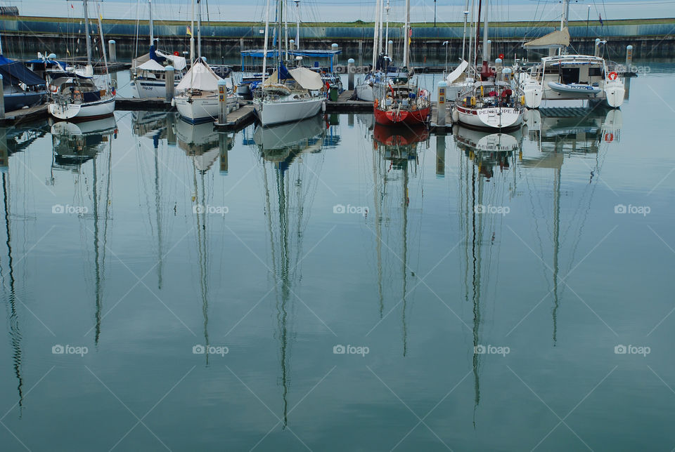 Sail boats at the marina