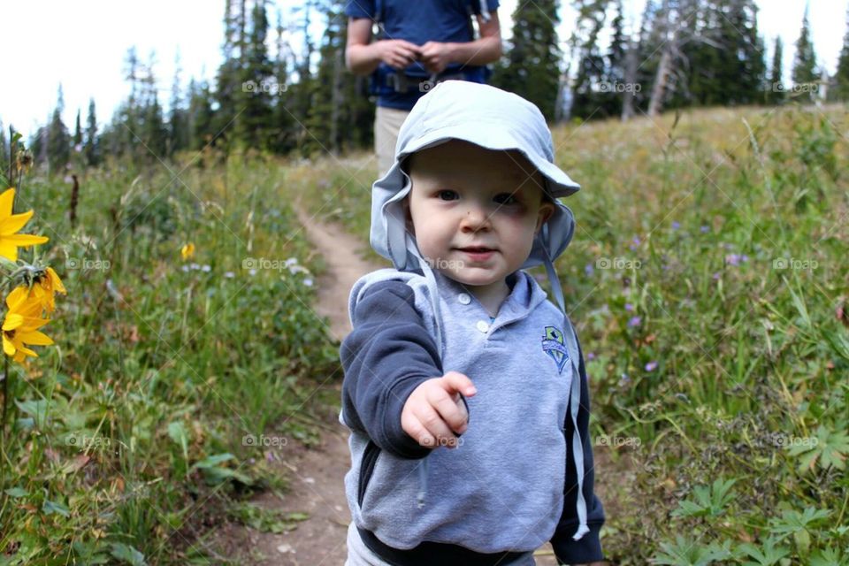Hiking toddler