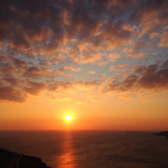 Sunset. Golden sunset on the Atlantic 