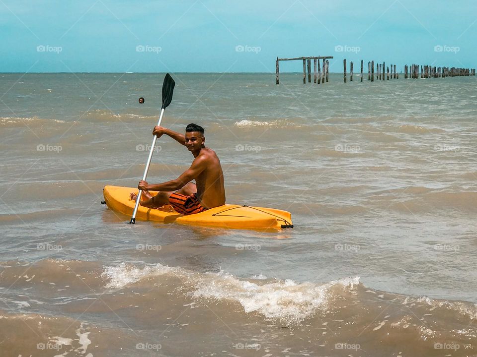 In Cumuruxatiba Bahia Brazil people love to go kayaking