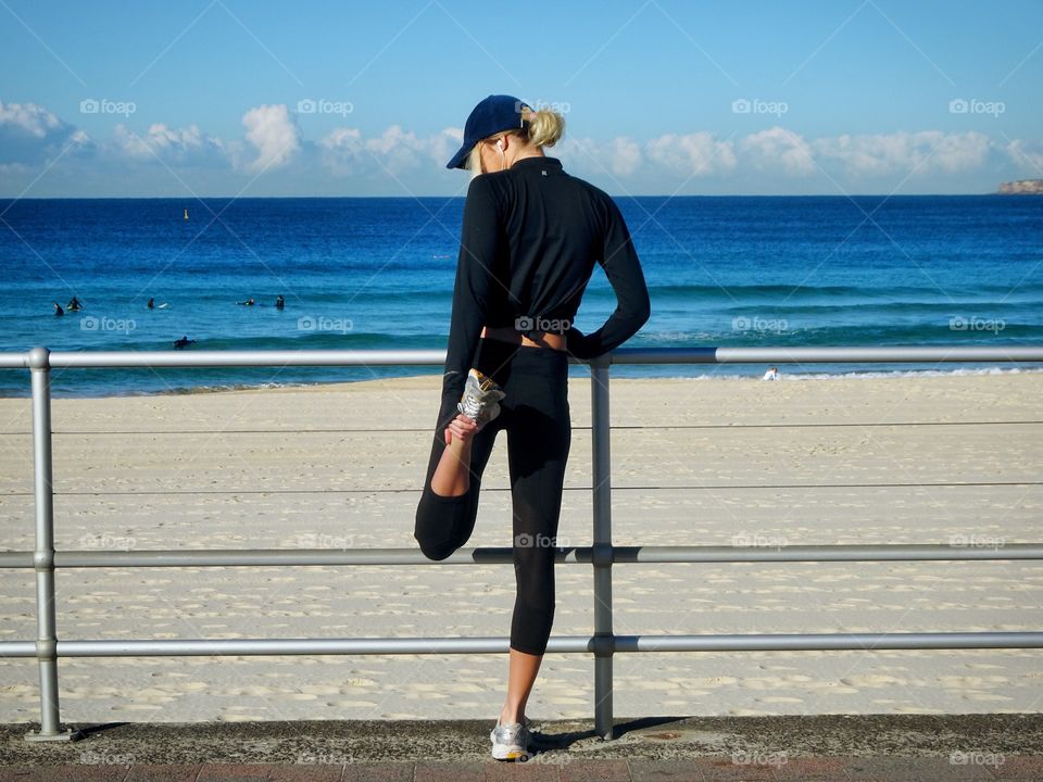 Stretching before and after exercise, so important. 
So nice to stretch in front of this view!