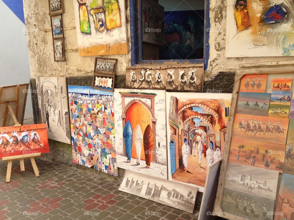 Artwork in Essaouira, Morocco